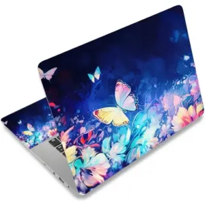 ALAYRA Laptop Skin Sticker Decal, 12" 13" 13.3" 14" 15" 15.4" 15.6 inch Laptop Universal Reusable Vinyl Skin Stickers Cover Art Decal Notebook PC Personalized Protector-Butterflies 01