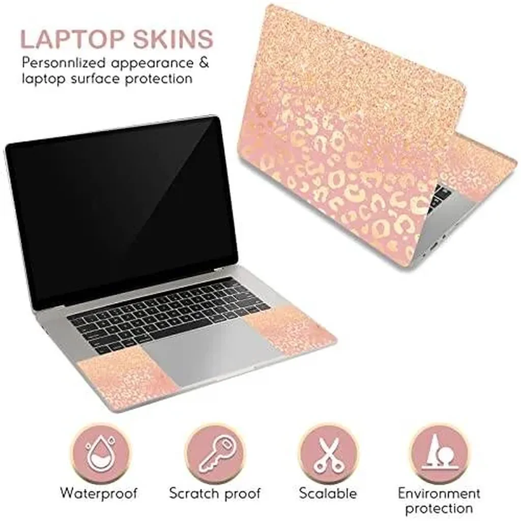 ALAYRA Laptop Skin Sticker Decal, 12" 13" 13.3" 14" 15" 15.4" 15.6 inch Laptop Universal Reusable Vinyl Skin Stickers Cover Art Decal Notebook PC Personalized Protector-Leopard Print 01 - Image 2