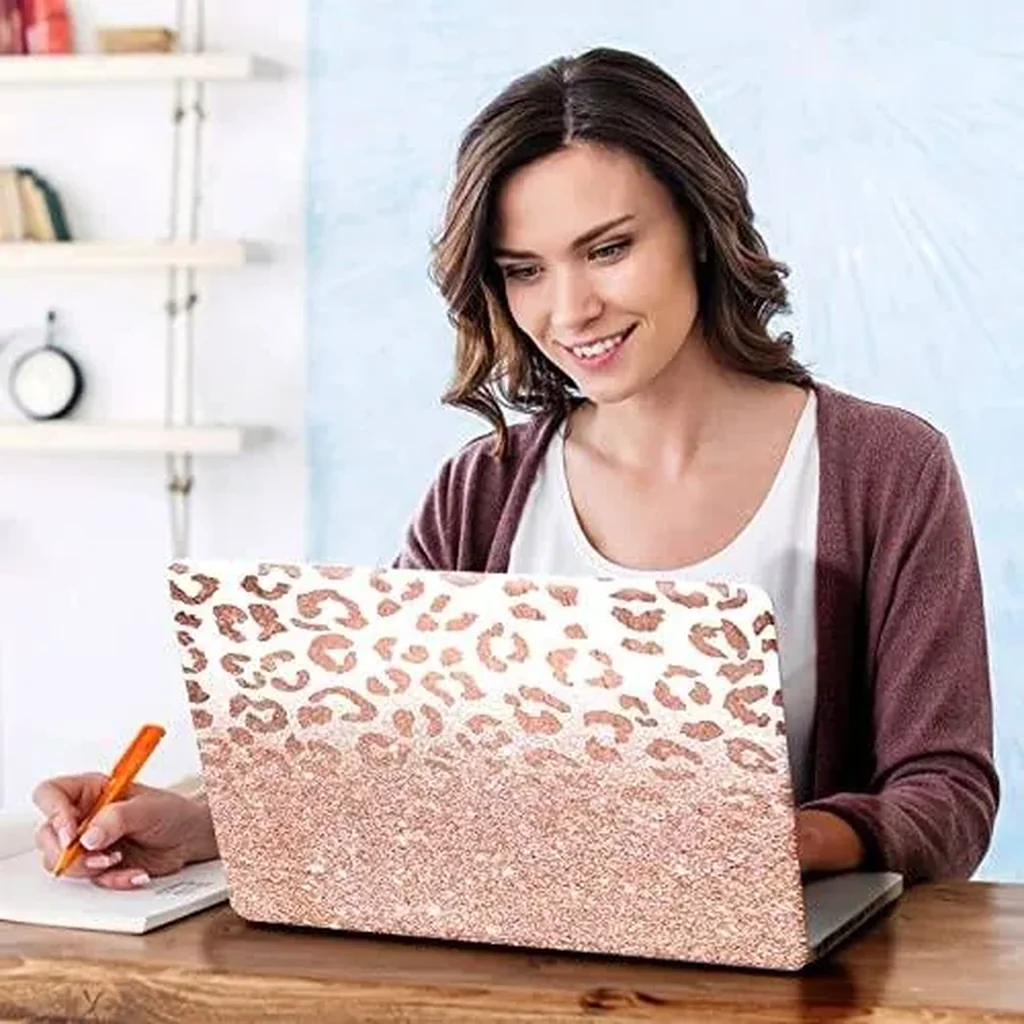 ALAYRA Laptop Skin Sticker Decal, 12" 13" 13.3" 14" 15" 15.4" 15.6 inch Laptop Universal Reusable Vinyl Skin Stickers Cover Art Decal Notebook PC Personalized Protector-Rose Pink Leopard Print 01 - Image 5