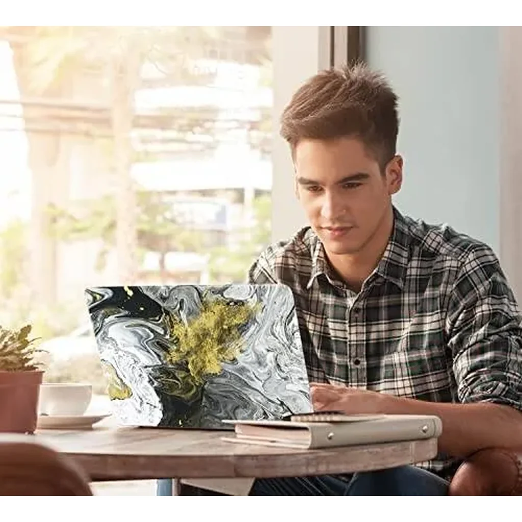 ALAYRA Laptop Skin Sticker Decal, 12" 13" 13.3" 14" 15" 15.4" 15.6 inch Laptop Vinyl Skin Sticker Cover Art Decal Protector Notebook PC Grey Marble 01 - Image 3