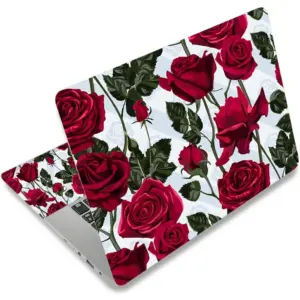 ALAYRA Laptop Skin Sticker Decal, 12" 13" 13.3" 14" 15" 15.4" 15.6 inch Laptop Vinyl Skin Sticker Cover Art Decal Protector Notebook PC Red Rose 01
