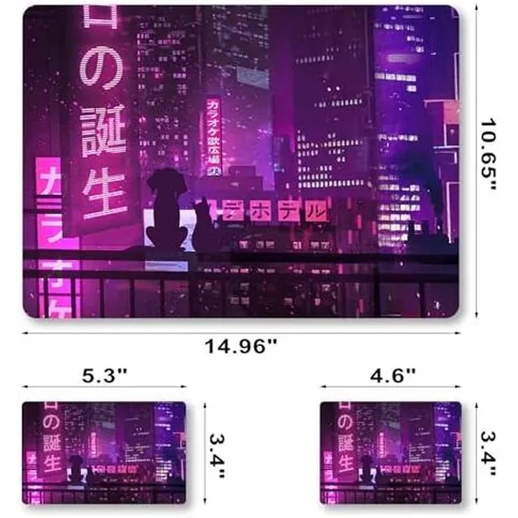 ALAYRA Laptop Skin Sticker Decal, 12" 13" 13.3" 14" 15" 15.4" 15.6 inch Laptop Vinyl Skin Sticker Cover Art Protector Notebook PC (2 Wrist Pad Skin Included), Waterproof Removable, Neon Purple Sign Ci - Image 6