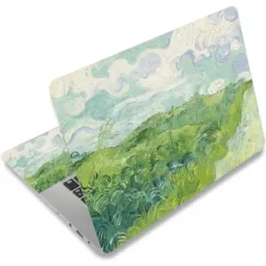 ALAYRA Laptop Skin Sticker Decal, 12" 13" 13.3" 14" 15" 15.4" 15.6 inch Laptop Vinyl Skin Sticker Cover Art Protector Notebook PC (2 Wrist Pad Skins Included), Decorative Waterproof Removable, Green T
