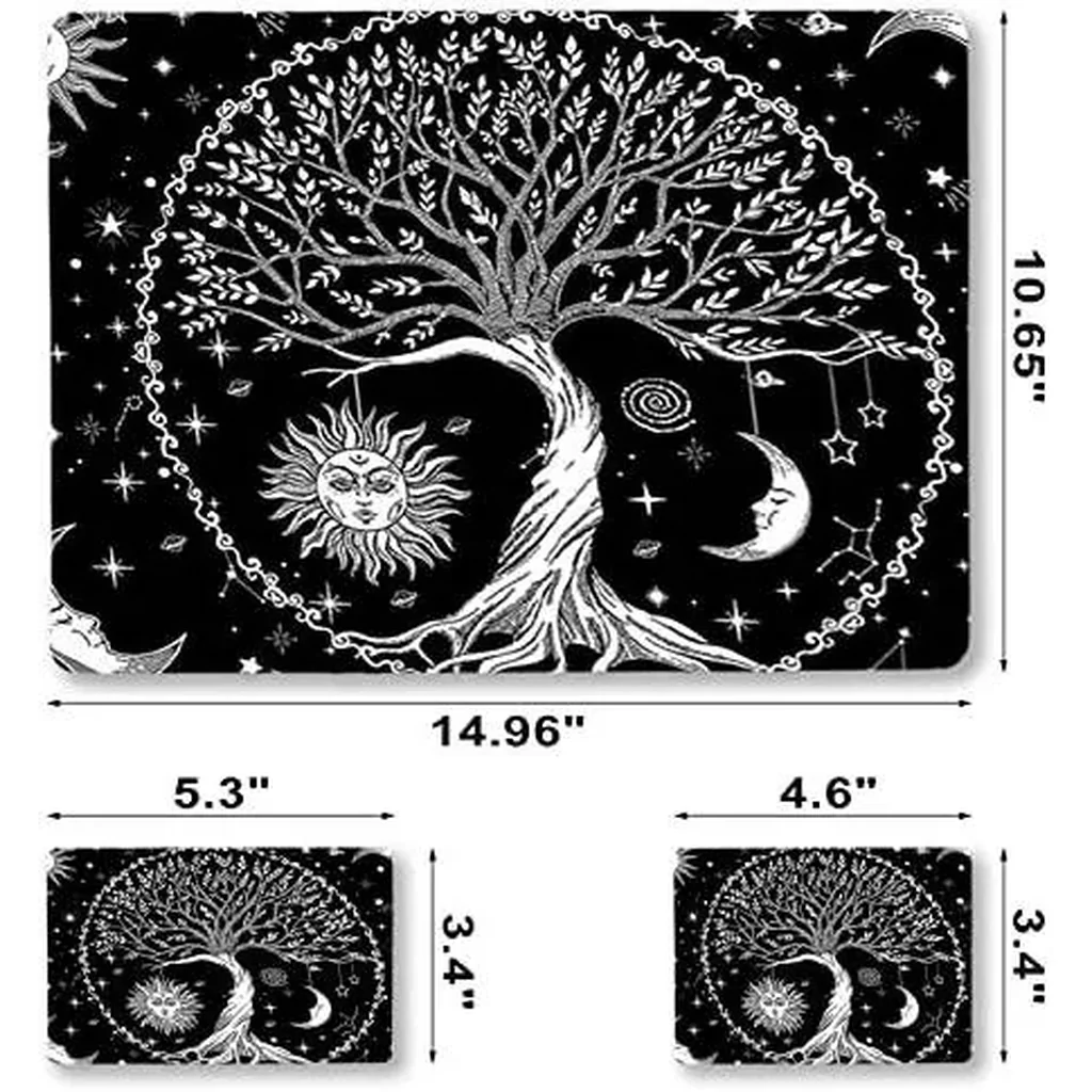 ALAYRA Laptop Skin Sticker Decal, 12" 13" 13.3" 14" 15" 15.4" 15.6 inch Laptop Vinyl Skin Sticker Cover Art Protector Notebook PC (2 Wrist Pad Skins Included), Decorative Waterproof Removable, Moon & - Image 7