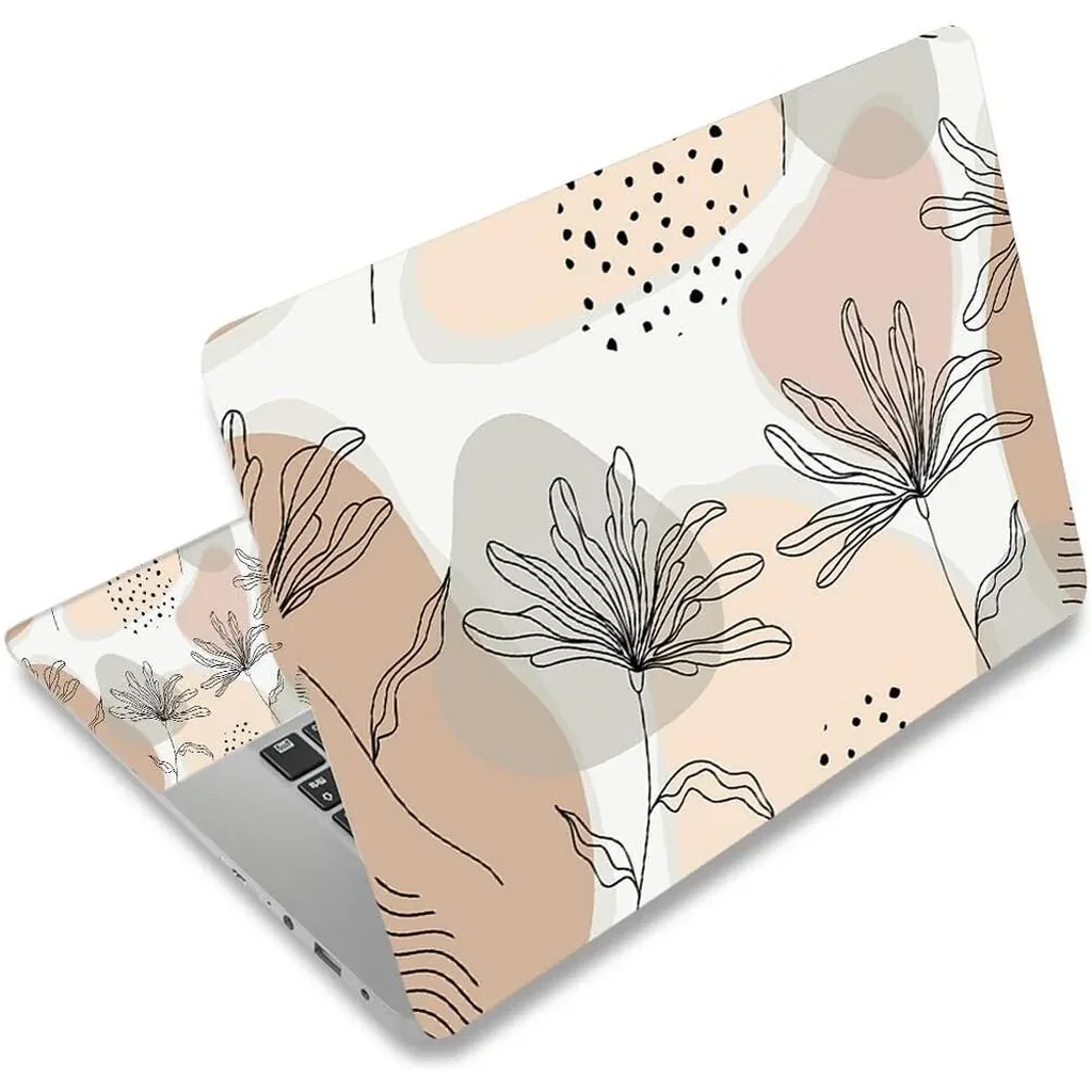 ALAYRA Laptop Skin Sticker Decal, 12" 13" 13.3" 14" 15" 15.4" 15.6 inch Laptop Vinyl Skin Sticker Cover Art Protector Notebook PC (2 Wrist Pad Skins Included), Decorative Waterproof Removable, Morandi