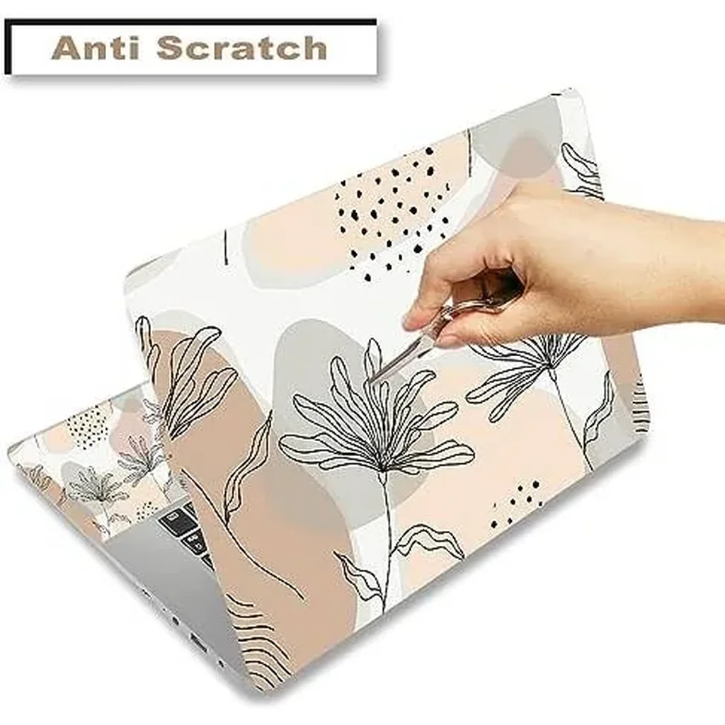 ALAYRA Laptop Skin Sticker Decal, 12" 13" 13.3" 14" 15" 15.4" 15.6 inch Laptop Vinyl Skin Sticker Cover Art Protector Notebook PC (2 Wrist Pad Skins Included), Decorative Waterproof Removable, Morandi - Image 2