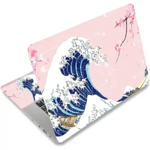 ALAYRA Laptop Skin Sticker Decal, 12" 13" 13.3" 14" 15" 15.4" 15.6 inch Laptop Vinyl Skin Sticker Cover Art Protector Notebook PC (2 Wrist Pad Skins Included), Decorative Waterproof Removable, Pink Se