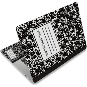 ALAYRA Laptop Skin Sticker Decal, 12" 13" 13.3" 14" 15" 15.4" 15.6 inch Laptop Vinyl Skin Sticker Cover Art Protector Notebook PC (2 Wrist Pad Skins Included), Decorative Waterproof, Black Composition