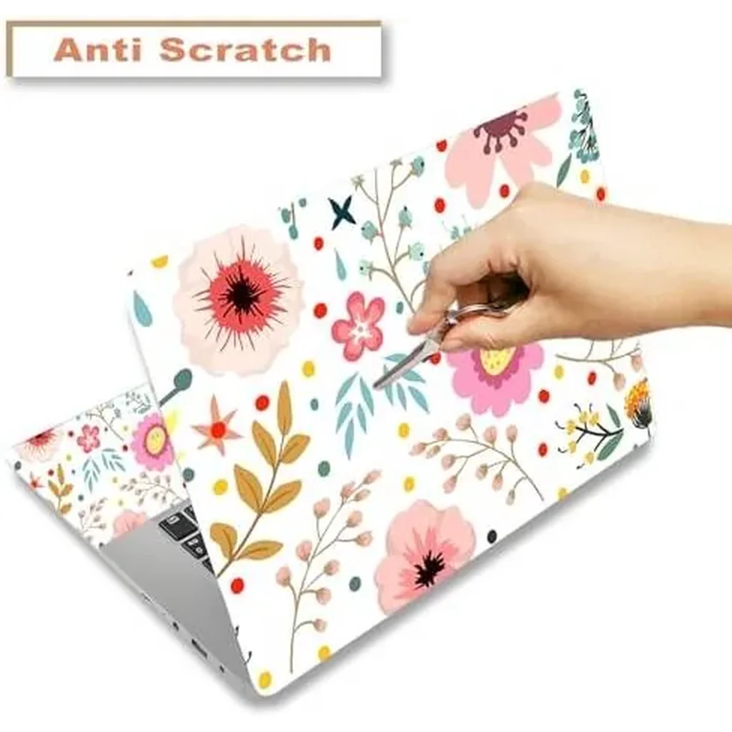 ALAYRA Laptop Skin Sticker Decal, 12" 13" 13.3" 14" 15" 15.4" 15.6 inch Laptop Vinyl Skin Sticker Cover Art Protector Notebook PC (2 Wrist Pad Skins Included), Decorative Waterproof, Flower Plants 01 - Image 2