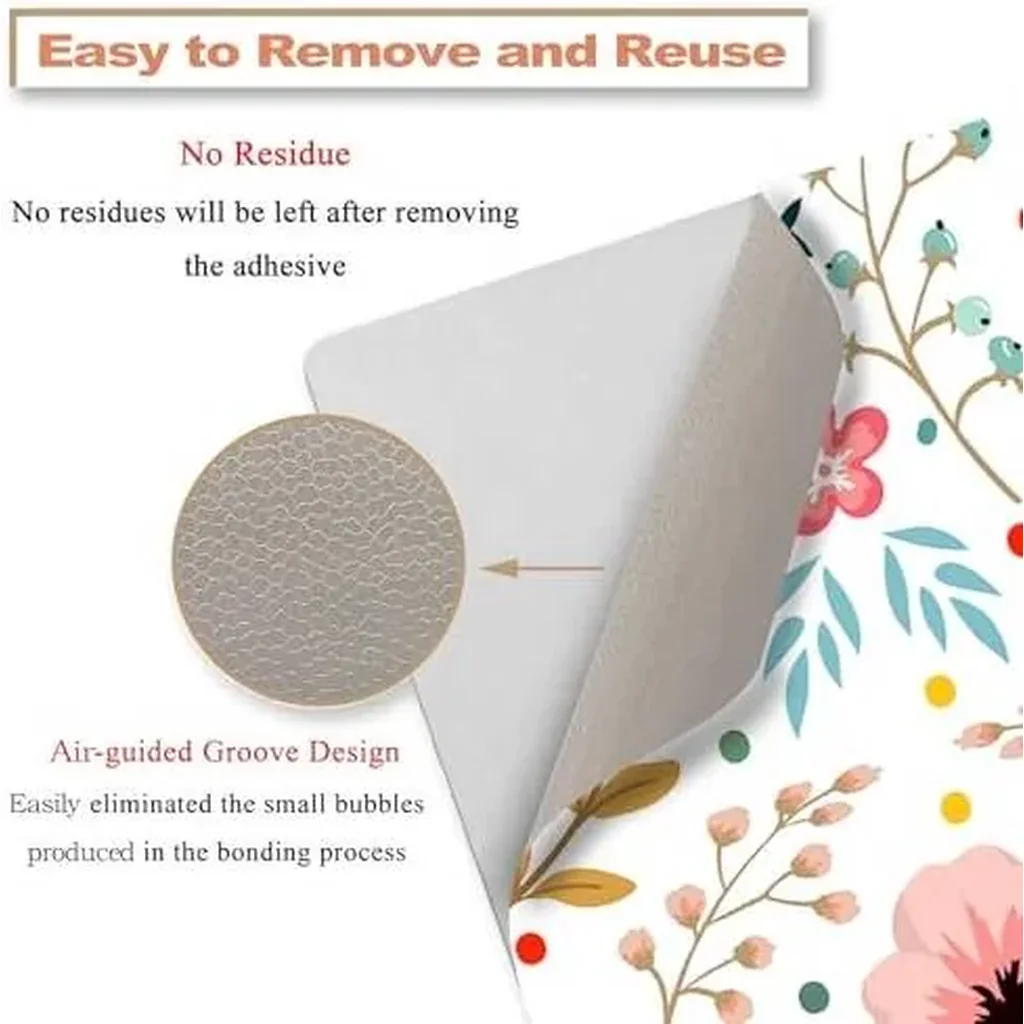 ALAYRA Laptop Skin Sticker Decal, 12" 13" 13.3" 14" 15" 15.4" 15.6 inch Laptop Vinyl Skin Sticker Cover Art Protector Notebook PC (2 Wrist Pad Skins Included), Decorative Waterproof, Flower Plants 01 - Image 4