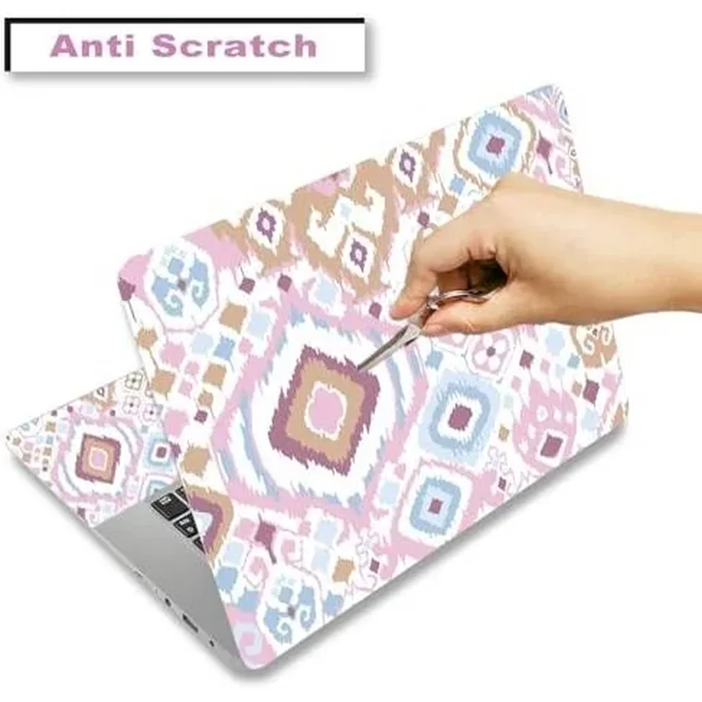 ALAYRA Laptop Skin Sticker Decal, 12" 13" 13.3" 14" 15" 15.4" 15.6 inch Laptop Vinyl Skin Sticker Cover Art Protector Notebook PC (2 Wrist Pad Skins Included), Waterproof Removable, Cute Pink Abstract - Image 2
