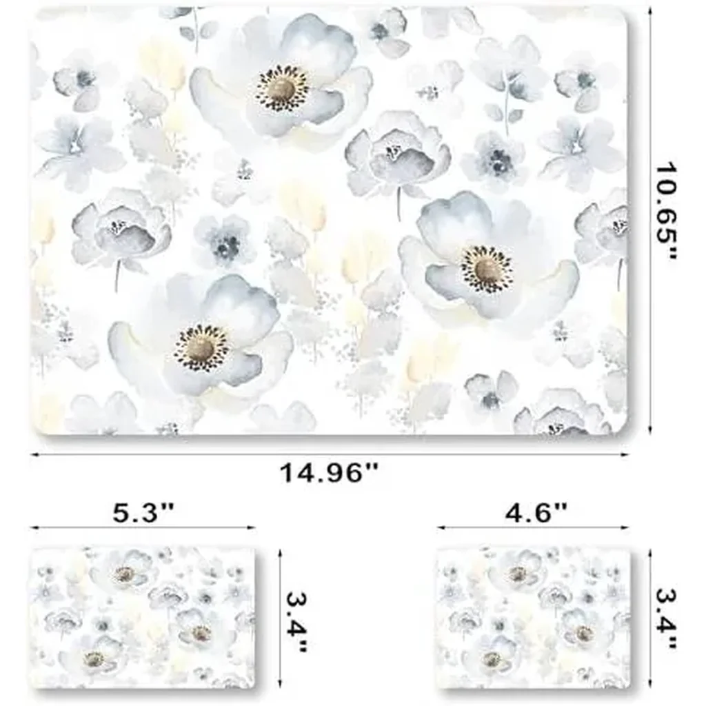 ALAYRA Laptop Skin Sticker Decal, 12" 13" 13.3" 14" 15" 15.4" 15.6 inch Laptop Vinyl Skin Sticker Cover Art Protector Notebook PC (2 Wrist Pad Skins Included), Waterproof Removable, White Watercolour - Image 6