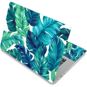 ALAYRA Laptop Skin Sticker Decal, 12" 13" 13.3" 14" 15" 15.4" 15.6 inch Laptop Vinyl Skin Sticker Cover Art Protector Notebook PC (Free 2 Wrist Pad Included), Decorative Waterproof Removable (Blue Lea
