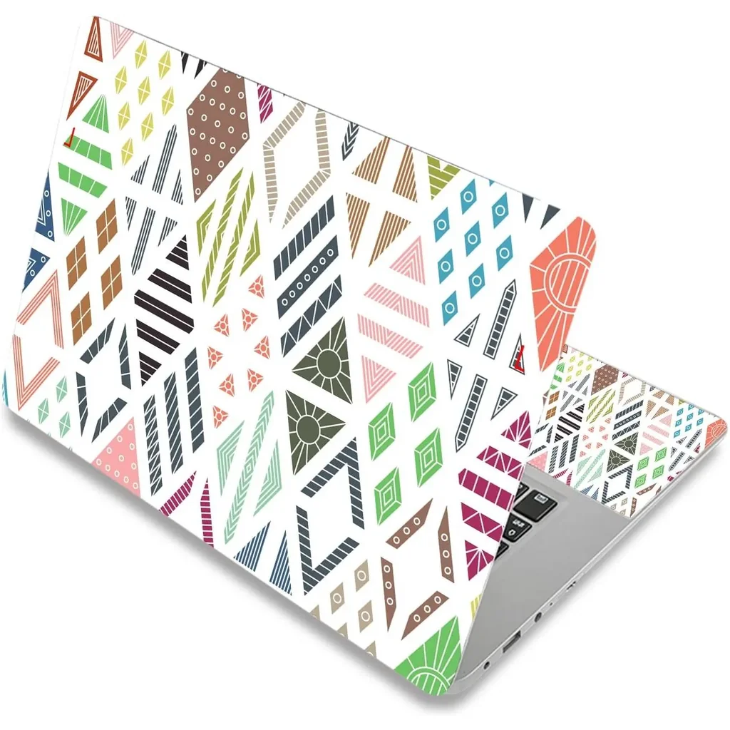 ALAYRA Laptop Skin Sticker Decal, 12" 13" 13.3" 14" 15" 15.4" 15.6 inch Laptop Vinyl Skin Sticker Cover Art Protector Notebook PC (Free 2 Wrist Pad Included), Decorative Waterproof Removable (Geometry