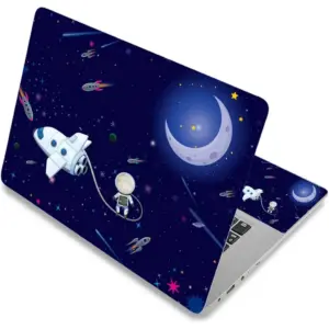 ALAYRA Laptop Skin Sticker Decal, 12" 13" 13.3" 14" 15" 15.4" 15.6 inch Laptop Vinyl Skin Sticker Cover Art Protector Notebook PC (Free 2 Wrist Pad Included), Decorative Waterproof Removable (Space Ro