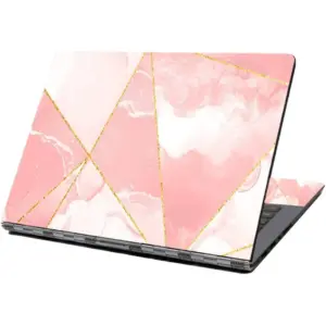 ALAYRA Laptop Skin Sticker Decal, 12" 13" 13.3" 14" 15" 15.4" 15.6 inch Laptop Vinyl Skin Sticker Cover Art Protector Notebook PC (Free 2 Wrist Pad Included), Decorative Waterproof Removable(Pink Marb