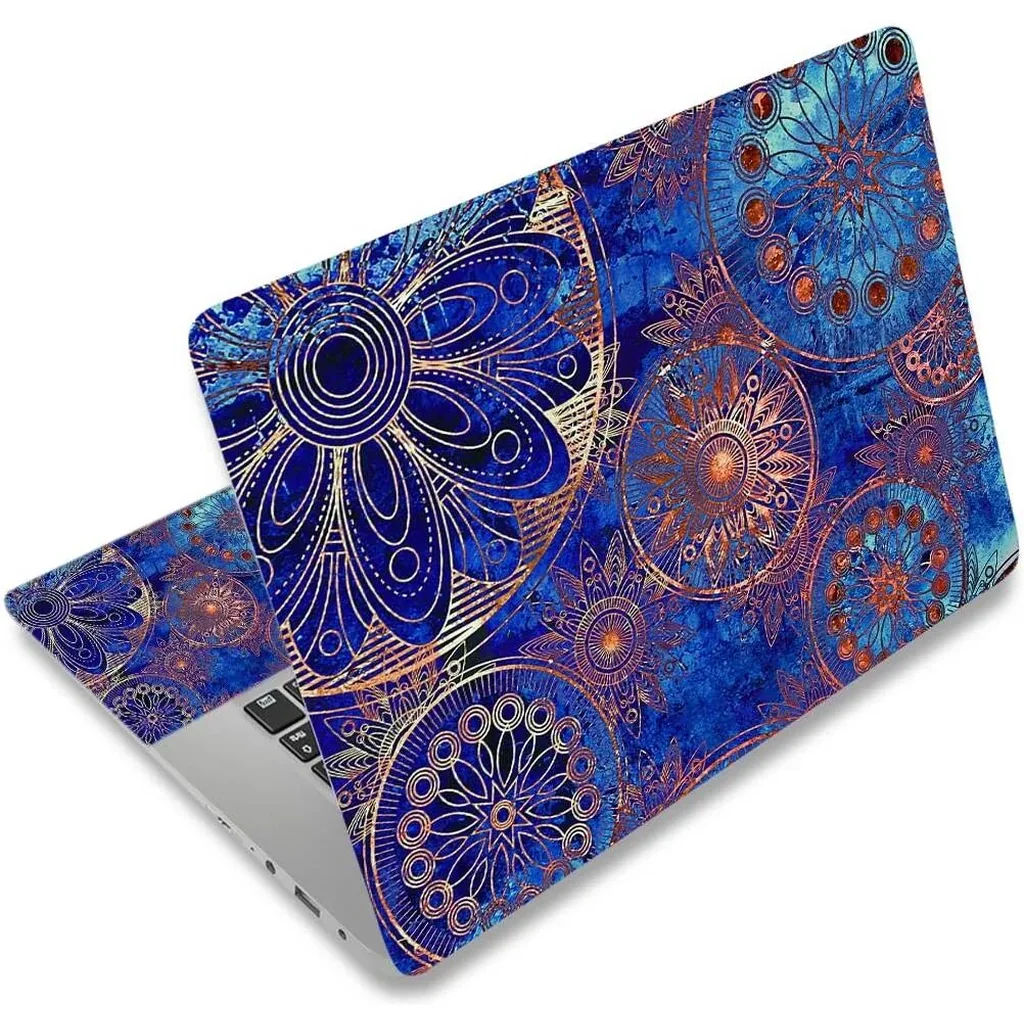 ALAYRA Laptop Skin Sticker Decal, 12" 13" 13.3" 14" 15" 15.4" 15.6 inch Laptop Vinyl Skin Sticker Cover Art Protector Notebook PC (Free 2 Wrist Pad Included), Decorative Waterproof Removable, Blue Man