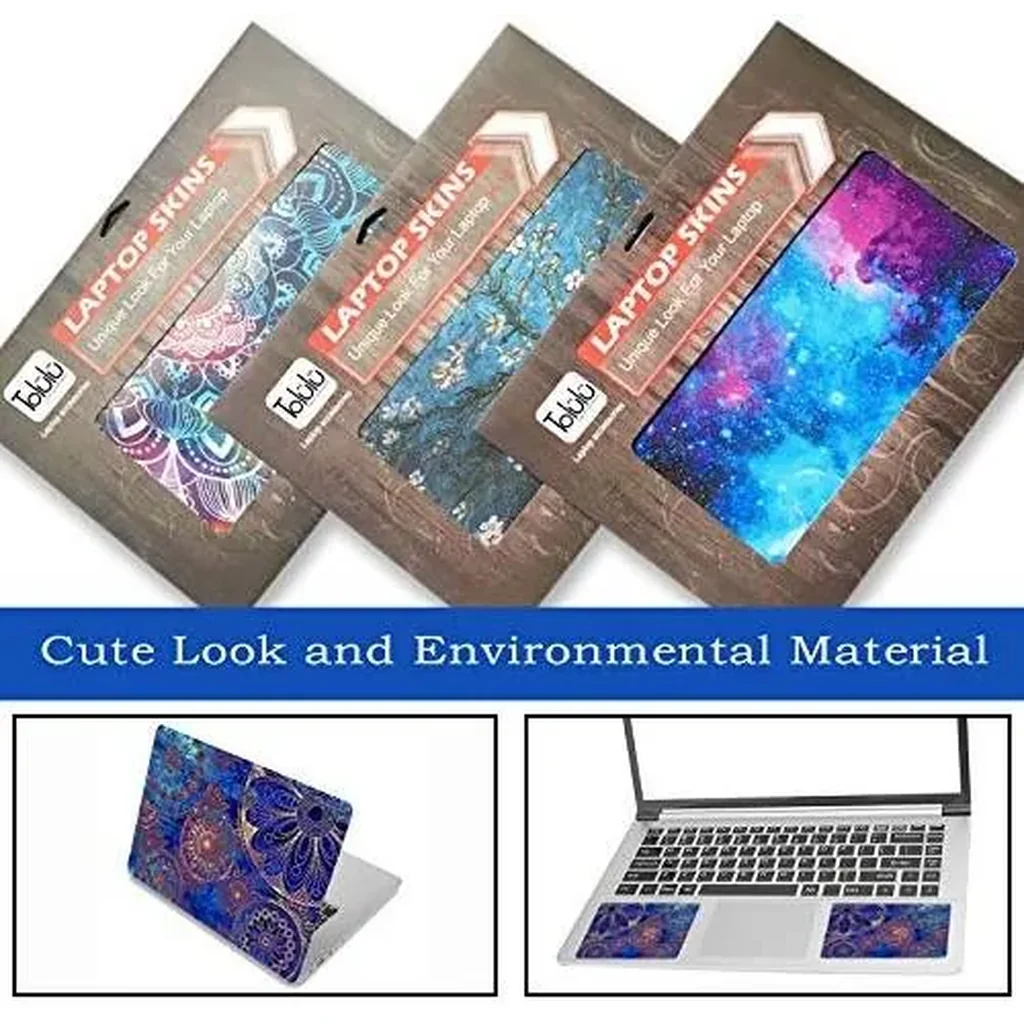ALAYRA Laptop Skin Sticker Decal, 12" 13" 13.3" 14" 15" 15.4" 15.6 inch Laptop Vinyl Skin Sticker Cover Art Protector Notebook PC (Free 2 Wrist Pad Included), Decorative Waterproof Removable, Blue Man - Image 5