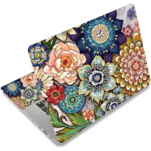 ALAYRA Laptop Skin Sticker Decal, 12" 13" 13.3" 14" 15" 15.4" 15.6 inch Laptop Vinyl Skin Sticker Cover Art Protector Notebook PC (Free 2 Wrist Pad Included), Decorative Waterproof Removable, Colorful