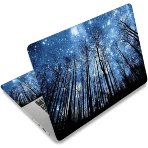ALAYRA Laptop Skin Sticker Decal, 12" 13" 13.3" 14" 15" 15.4" 15.6 inch Laptop Vinyl Skin Sticker Cover Art Protector Notebook PC (Free 2 Wrist Pad Included), Decorative Waterproof Removable, Galaxy F