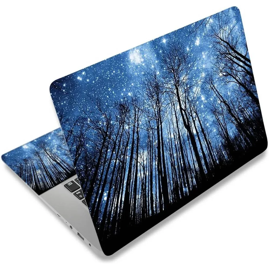 ALAYRA Laptop Skin Sticker Decal, 12" 13" 13.3" 14" 15" 15.4" 15.6 inch Laptop Vinyl Skin Sticker Cover Art Protector Notebook PC (Free 2 Wrist Pad Included), Decorative Waterproof Removable, Galaxy F