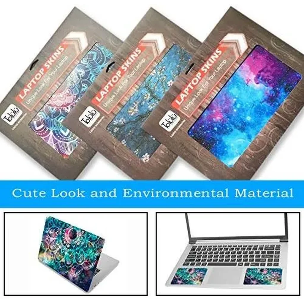 ALAYRA Laptop Skin Sticker Decal, 12" 13" 13.3" 14" 15" 15.4" 15.6 inch Laptop Vinyl Skin Sticker Cover Art Protector Notebook PC (Free 2 Wrist Pad Included), Decorative Waterproof Removable, Nice Man - Image 6