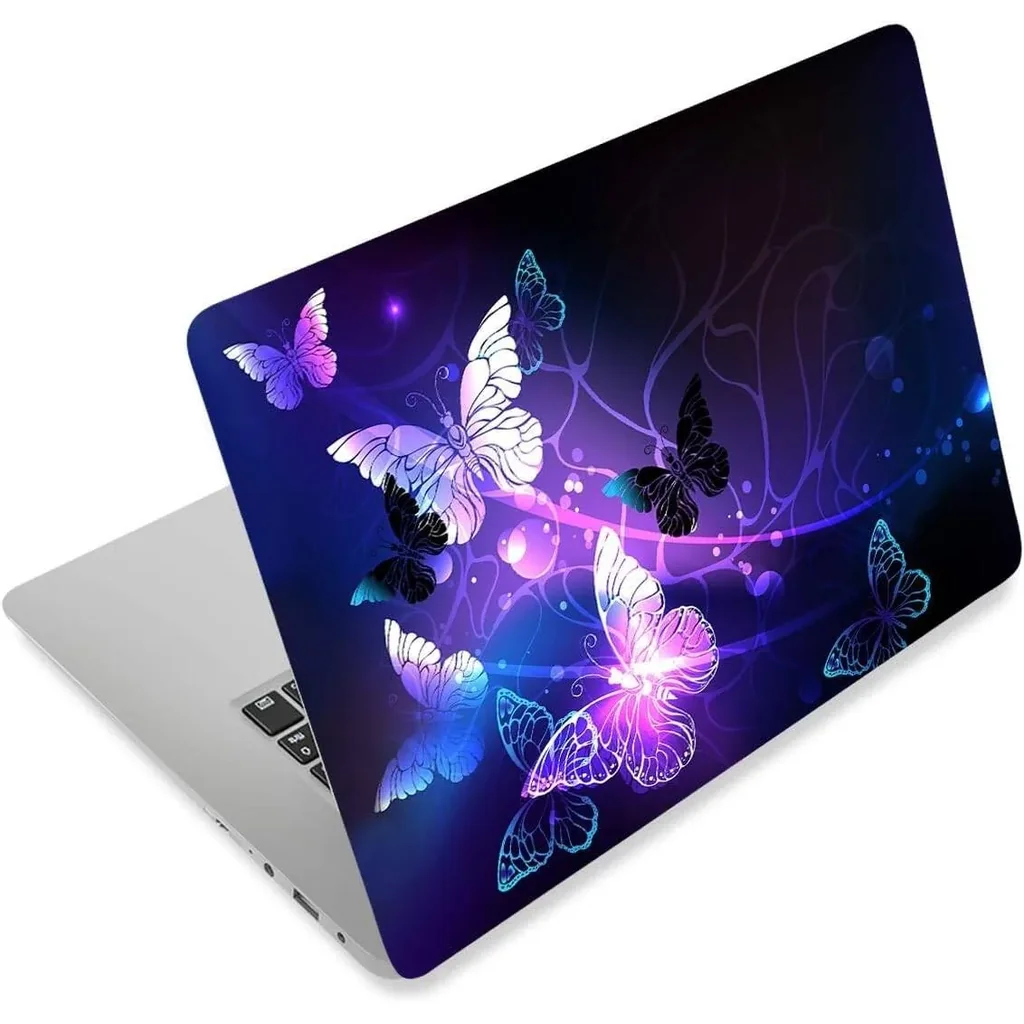 ALAYRA Laptop Skin Sticker Decal, 12" 13" 13.3" 14" 15" 15.4" 15.6 inch Laptop Vinyl Skin Sticker Cover Art Protector Notebook PC, Decorative Waterproof Removable, Art Butterflies 01