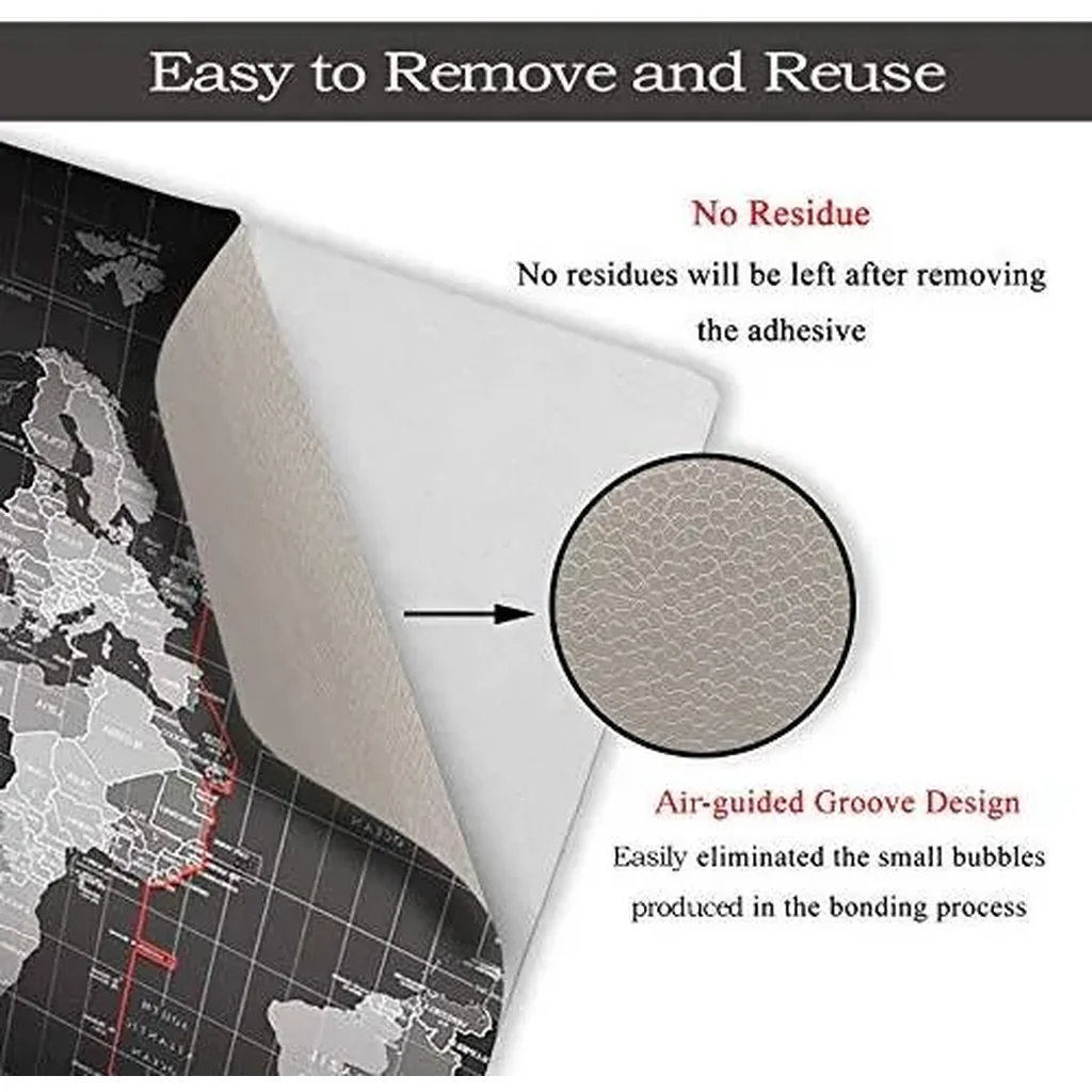 ALAYRA Laptop Skin Sticker Decal, 12" 13" 13.3" 14" 15" 15.4" 15.6 inch Laptop Vinyl Skin Sticker Cover Art Protector Notebook PC, Decorative Waterproof Removable, Cool World Map 01 - Image 2