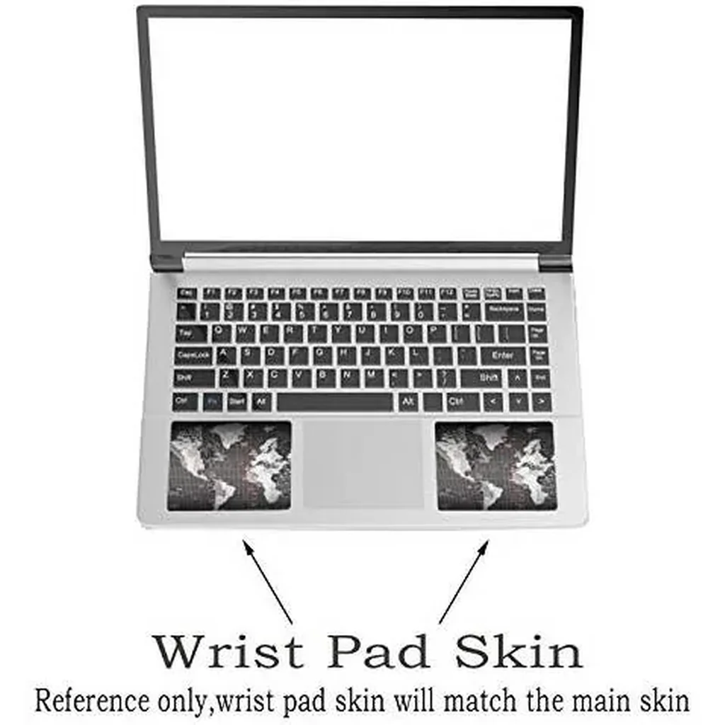 ALAYRA Laptop Skin Sticker Decal, 12" 13" 13.3" 14" 15" 15.4" 15.6 inch Laptop Vinyl Skin Sticker Cover Art Protector Notebook PC, Decorative Waterproof Removable, Cool World Map 01 - Image 3