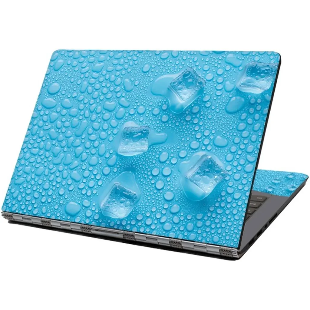 ALAYRA Laptop Skin Sticker Decal, 12" 13" 13.3" 14" 15" 15.4" 15.6 inch Personalized Laptop Vinyl Skin Sticker Cover Art Decal Universal Protector Notebook PC Cover Case (Blue Water Droplets) 01 - Image 4