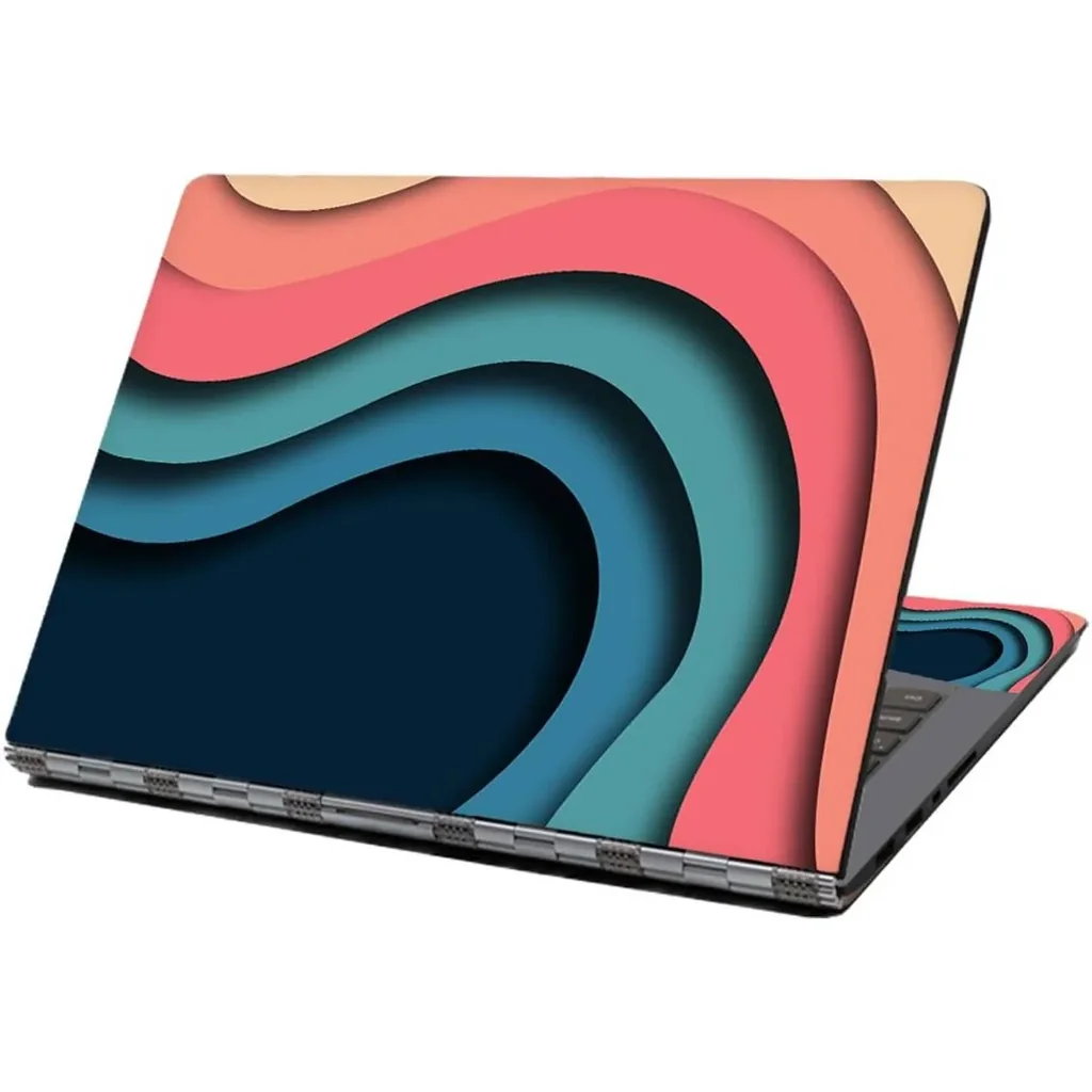 ALAYRA Laptop Skin Sticker Decal, 12" 13" 13.3" 14" 15" 15.4" 15.6 inch Personalized Laptop Vinyl Skin Sticker Cover Art Decal Universal Protector Notebook PC Cover Case (Colorful Fluid) 01 - Image 2
