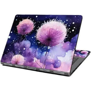 ALAYRA Laptop Skin Sticker Decal, 12" 13" 13.3" 14" 15" 15.4" 15.6 inch Personalized Laptop Vinyl Skin Sticker Cover Art Decal Universal Protector Notebook PC Cover Case (Purple Flower) 01
