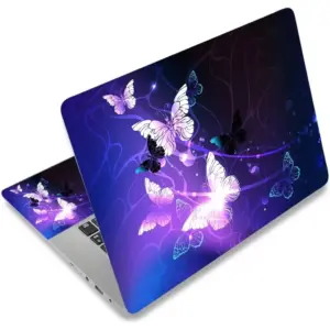 ALAYRA Laptop Skin Sticker Decal, 12" 13" 13.3" 14" 15" 15.4" 15.6 inch Vinyl Cover Art Protector Notebook PC (Free 2 Wrist Pad Included), Decorative Waterproof Removable, Butterflies 01
