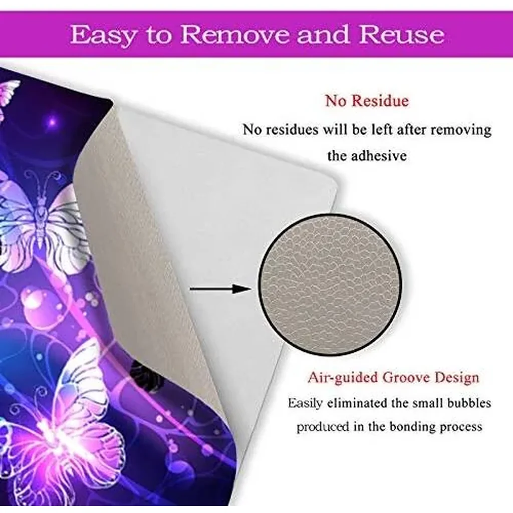 ALAYRA Laptop Skin Sticker Decal, 12" 13" 13.3" 14" 15" 15.4" 15.6 inch Vinyl Cover Art Protector Notebook PC (Free 2 Wrist Pad Included), Decorative Waterproof Removable, Butterflies 01 - Image 3
