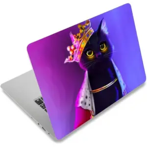 ALAYRA Laptop Skin Sticker Decal, 12" 13" 13.3" 14" 15" 15.4" 15.6 inch Vinyl Cover Art Protector Notebook PC (Free 2 Wrist Pad Included), Decorative Waterproof Removable, Cat Princess 01