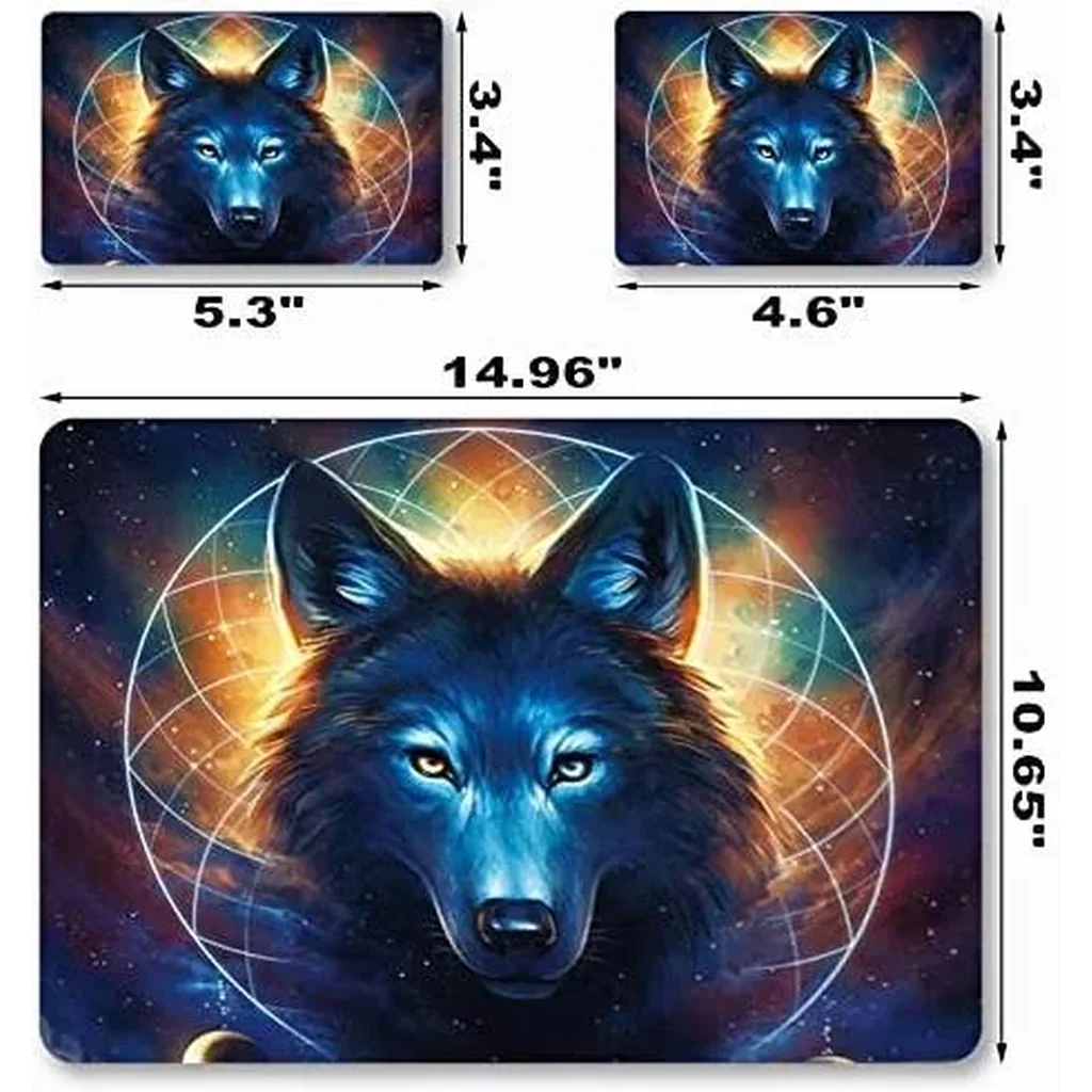 ALAYRA Laptop Skin Sticker Decal, 12" 13" 13.3" 14" 15" 15.4" 15.6 inch Vinyl Cover Art Protector Notebook PC (Free 2 Wrist Pad Included), Decorative Waterproof Removable, Cool Wolf 01 - Image 6