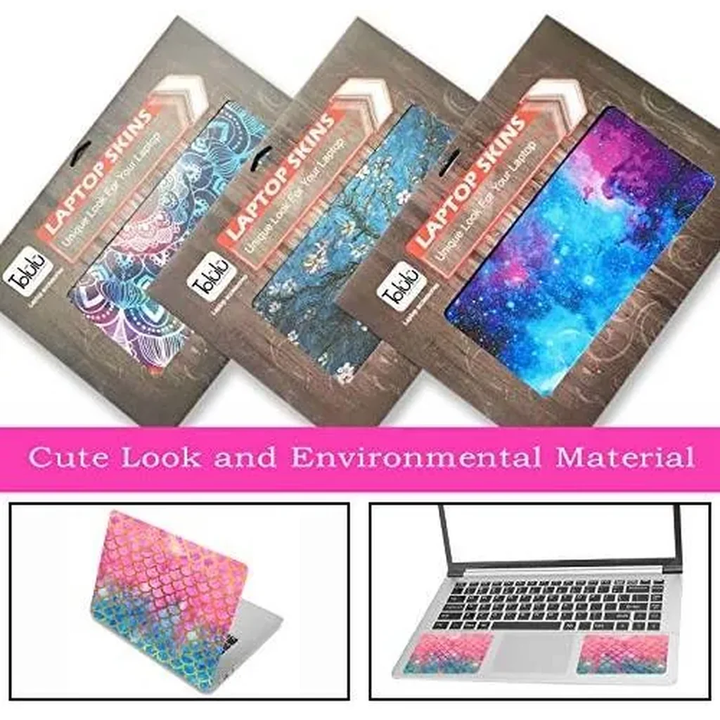 ALAYRA Laptop Skin Sticker Decal, 12" 13" 13.3" 14" 15" 15.4" 15.6 inch Vinyl Cover Art Protector Notebook PC (Free 2 Wrist Pad Included), Decorative Waterproof Removable, Mermaid Scales 01 - Image 3