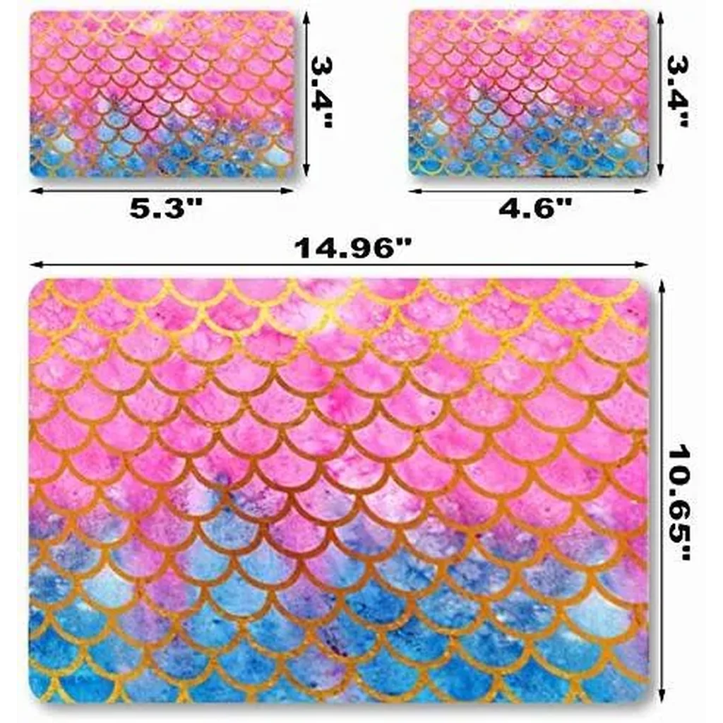 ALAYRA Laptop Skin Sticker Decal, 12" 13" 13.3" 14" 15" 15.4" 15.6 inch Vinyl Cover Art Protector Notebook PC (Free 2 Wrist Pad Included), Decorative Waterproof Removable, Mermaid Scales 01 - Image 5
