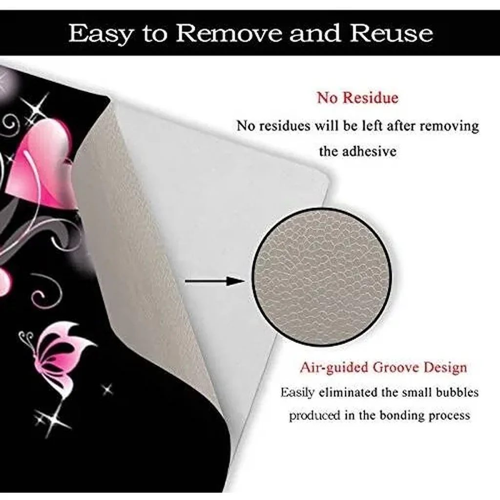 ALAYRA Laptop Skin Sticker Decal, 12" 13" 13.3" 14" 15" 15.4" 15.6 inch Vinyl Cover Art Protector Notebook PC (Free 2 Wrist Pad Included), Decorative Waterproof Removable, Pink Hearts 01 - Image 2