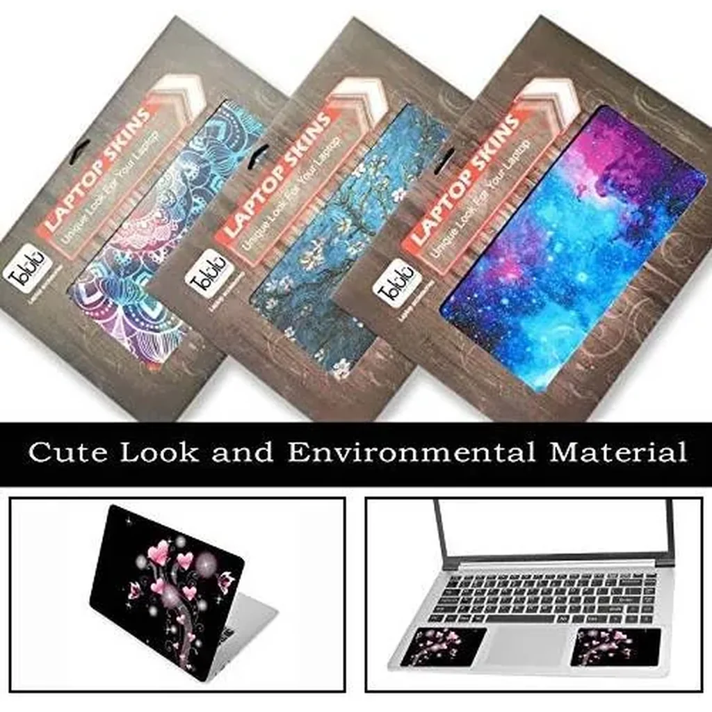 ALAYRA Laptop Skin Sticker Decal, 12" 13" 13.3" 14" 15" 15.4" 15.6 inch Vinyl Cover Art Protector Notebook PC (Free 2 Wrist Pad Included), Decorative Waterproof Removable, Pink Hearts 01 - Image 4