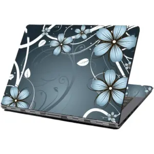 ALAYRA Laptop Skin Sticker Decal, 12" 13" 13.3" 14" 15" 15.4" 15.6" Laptop Skin Sticker Protector Cover for Toshiba Hp Samsung Dell Apple Acer Leonovo Sony Asus Laptop Notebook (Blue Flower) 01