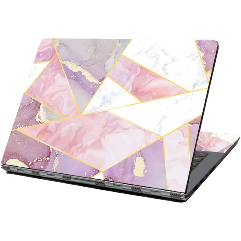 ALAYRA Laptop Skin Sticker Decal, 12" 13" 13.3" 14" 15" 15.4" 15.6" Laptop Skin Sticker Protector Cover for Toshiba Hp Samsung Dell Apple Acer Leonovo Sony Asus Laptop Notebook (Pink Marble) 01