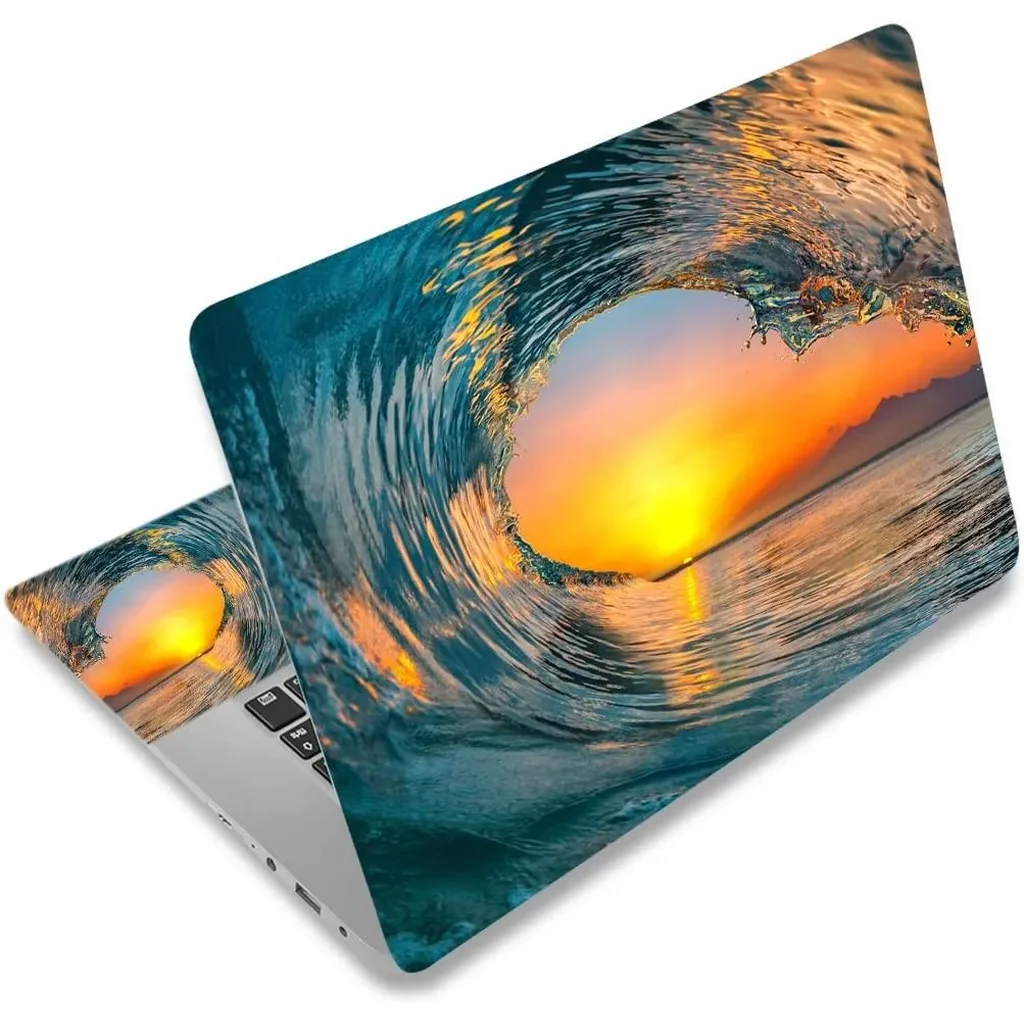 ALAYRA Laptop Skin Sticker Decal, 12" 13" 13.3" 14" 15" 15.4" 15.6" Laptop Skin Sticker Protector Cover for Toshiba Hp Samsung Dell Apple Acer Leonovo Sony Asus Laptop Notebook (Sea Wave) 01