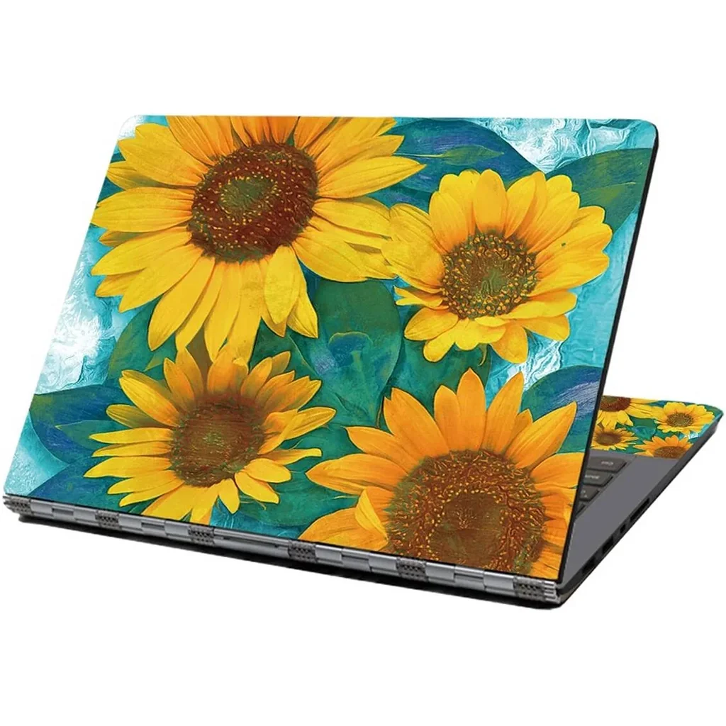 ALAYRA Laptop Skin Sticker Decal, 12" 13" 13.3" 14" 15" 15.4" 15.6" Laptop Skin Sticker Protector Cover for Toshiba Hp Samsung Dell Apple Acer Leonovo Sony Asus Laptop Notebook (Sunflower) 01