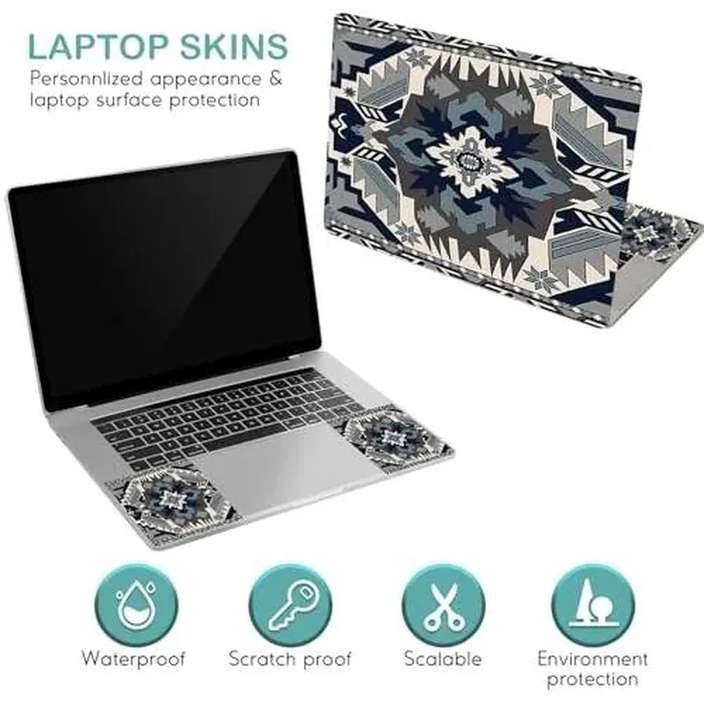 ALAYRA Laptop Skin Sticker Decal, 12" 13" 13.3" 14" 15" 15.4" 15.8 inch Laptop Universal Reusable Vinyl Skin Stickers Cover Art Decal Notebook PC Personalized Protector-Boho Art 01 - Image 2