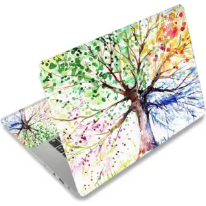 ALAYRA Laptop Skin Sticker Decal, 12" 13" 13.3" 14" 15" 15.4" 15.8 inch Laptop Universal Reusable Vinyl Skin Stickers Cover Art Decal Notebook PC Personalized Protector-Colorful Tree 01