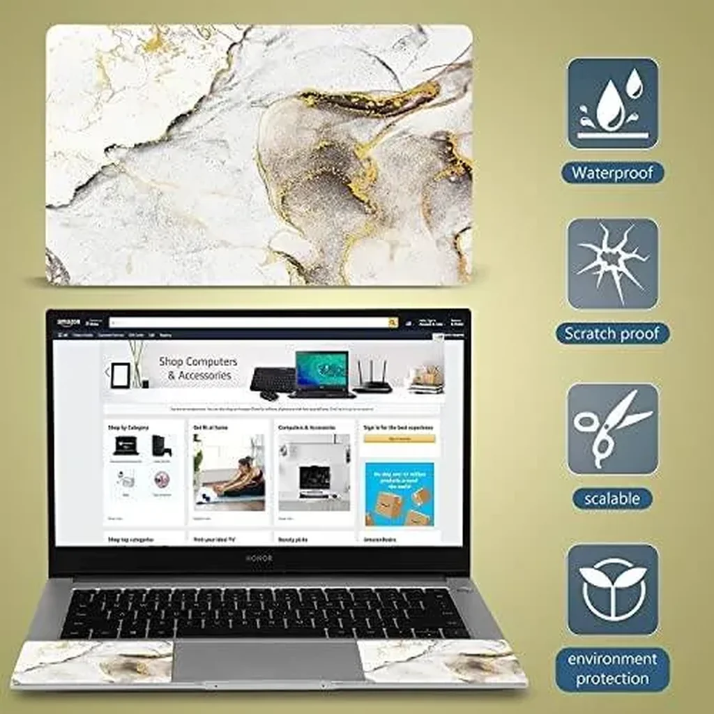 ALAYRA Laptop Skin Sticker Decal, 13.3"14.2" 15" 15.4" 15.6 inch Laptop Vinyl Skin Sticker Cover Art Decal Protector Notebook PC-One Size, Need U Cut to fit Size 01 - Image 6