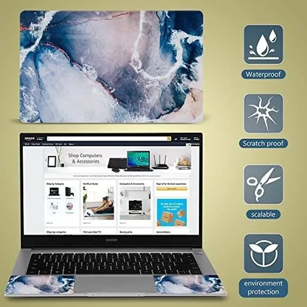 ALAYRA Laptop Skin Sticker Decal, 14.2" 15" 15.4" 15.6 inch Laptop Vinyl Skin Sticker Cover Art Decal Protector Notebook PC-One Size, Need U Cut to fit Size 02 - Image 6