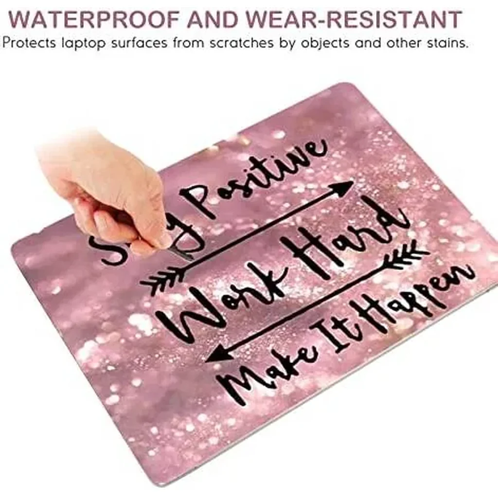 ALAYRA Laptop Skin Sticker Decal, 16" 16.5 17 17.3 inch Laptop Universal Reusable Vinyl Skin Stickers Art Cover Decal Notebook PC Personalized Protector (Pink Inspirational Quote) 01 - Image 4