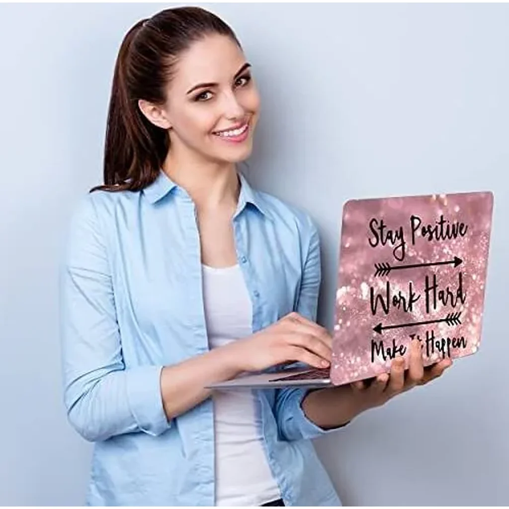 ALAYRA Laptop Skin Sticker Decal, 16" 16.5 17 17.3 inch Laptop Universal Reusable Vinyl Skin Stickers Art Cover Decal Notebook PC Personalized Protector (Pink Inspirational Quote) 01 - Image 7